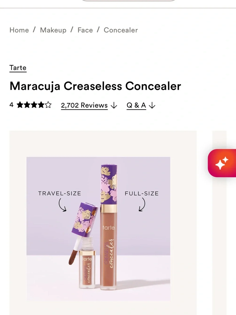 tarte lightweight concealer